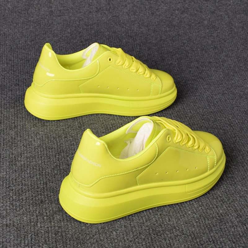 Women Shoes Tennis - Scarpe Casual Bianche Laccate 2025 per