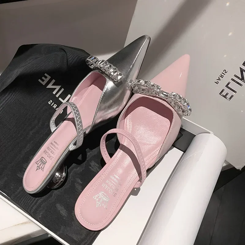 Women'S Shoes Clogs - Nuove Ciabatte Basse Rosa Lucide da