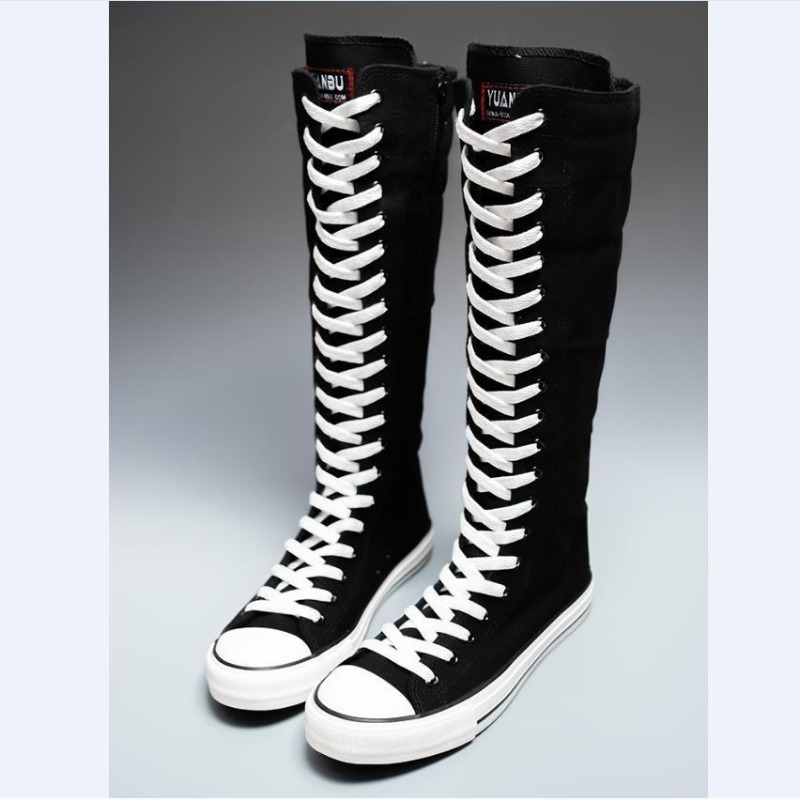 Knee High Boots Women - Nuove Scarpe Alte in Tela 2025