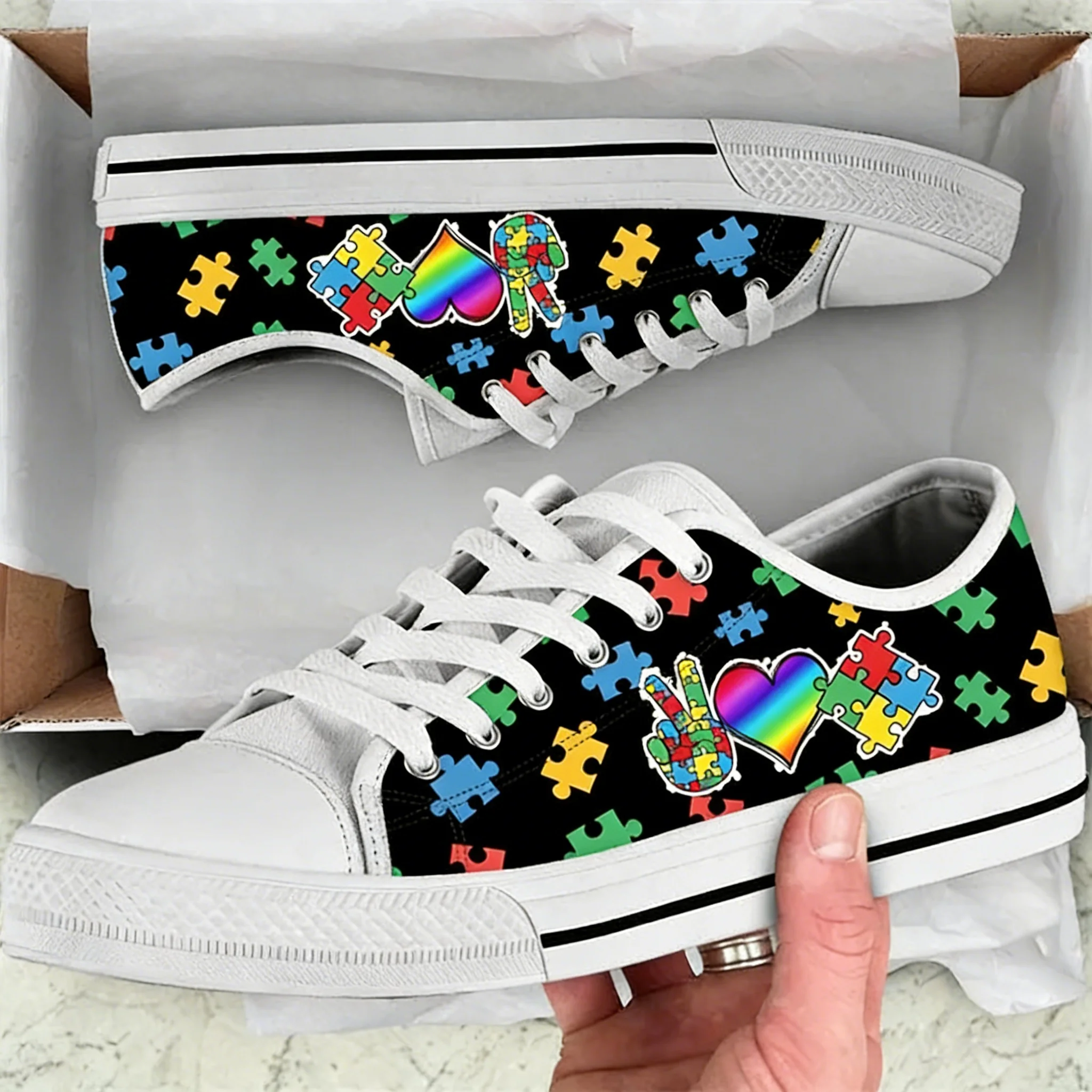 Women Shoes Tennis - Scarpe Basse in Tela alla Moda