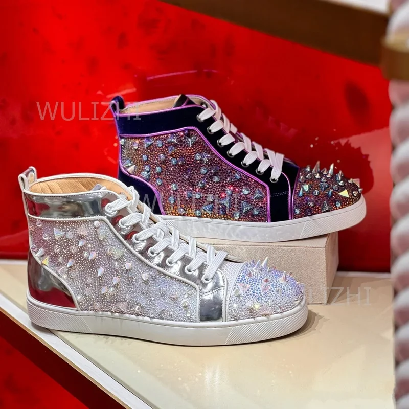 Women Shoes Tennis - Sneakers da uomo con rivetti in