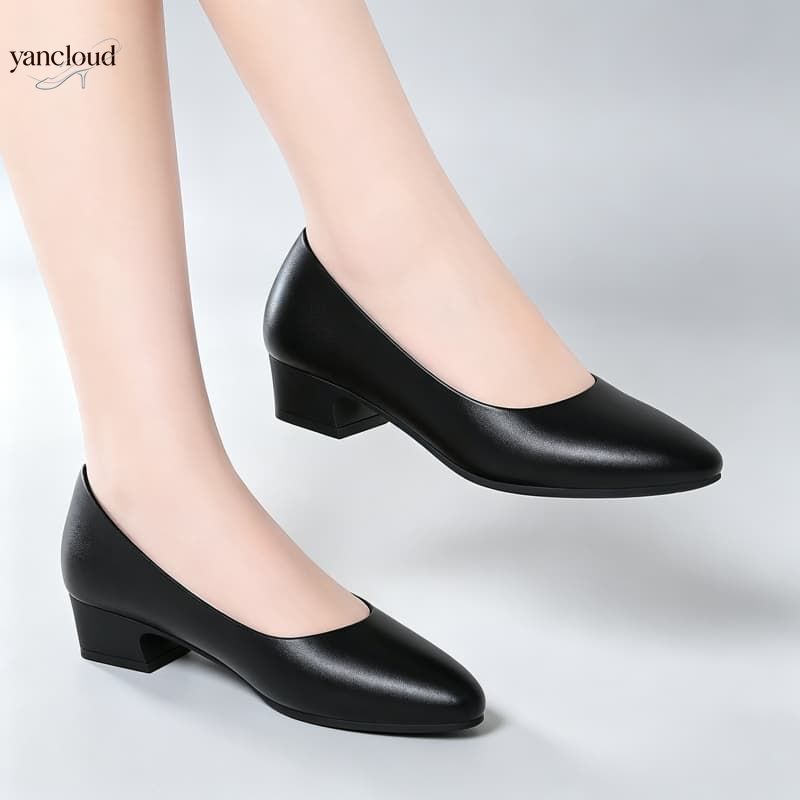 Court Heel Pointed - Scarpe Eleganti da Donna in Morbida