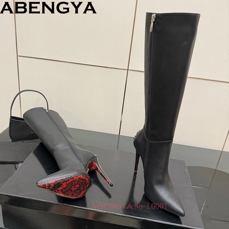 Knee High Boots Women - Stivali alti al ginocchio in pelle
