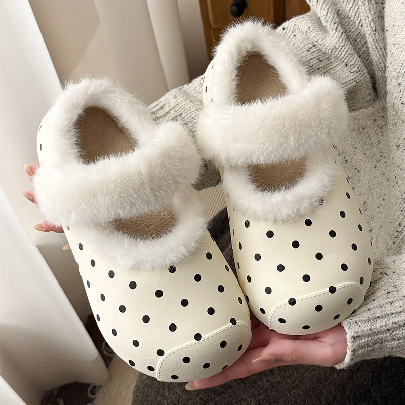 Women'S Shoes Clogs - Deliziose zoccoli neri a pois, morbidi
