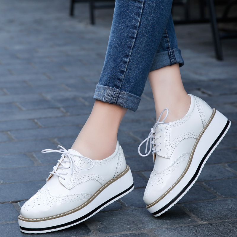 Oxford Lace Up Women - Mocassini da donna scarpe in pelle