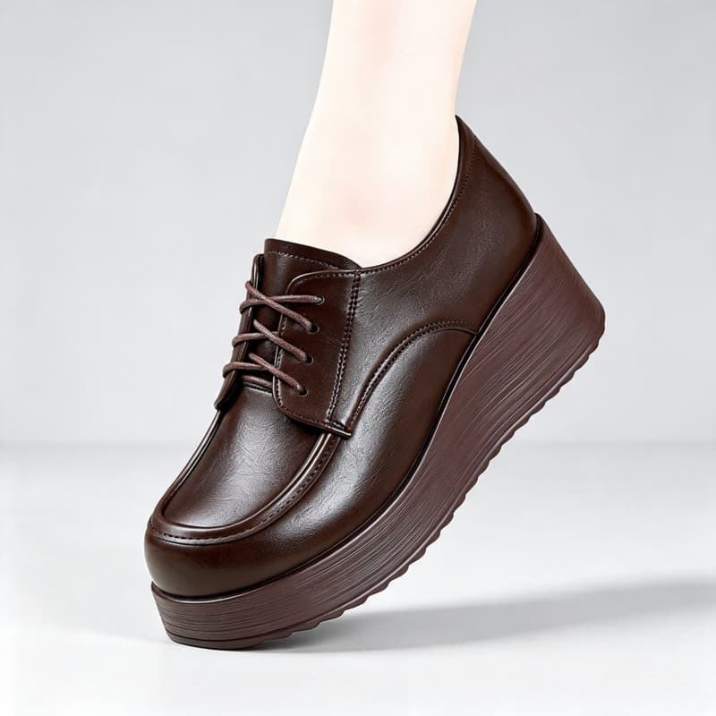 Scarpe con Zeppa in Pelle Morb - Oxford Lace Up Women recensione e prezzo
