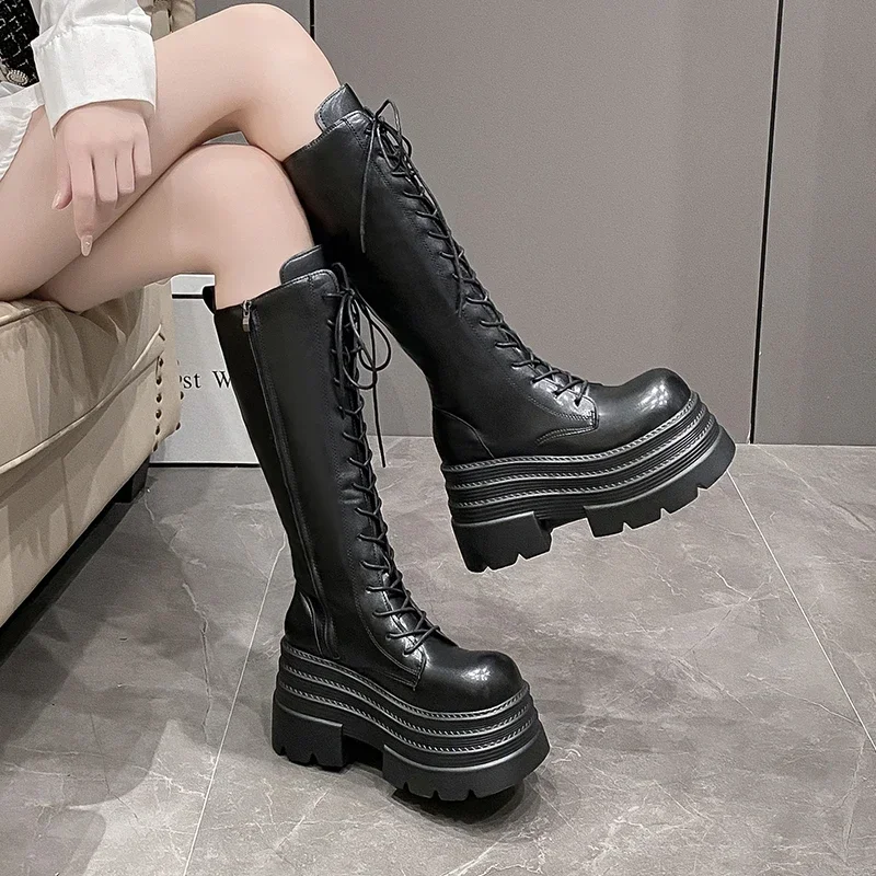 10CM Stivali lunghi romani del - Knee High Boots Women recensione e prezzo